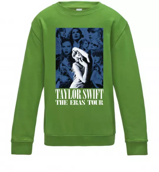 Детский Свитшот The eras tour blue Лаймовый фото