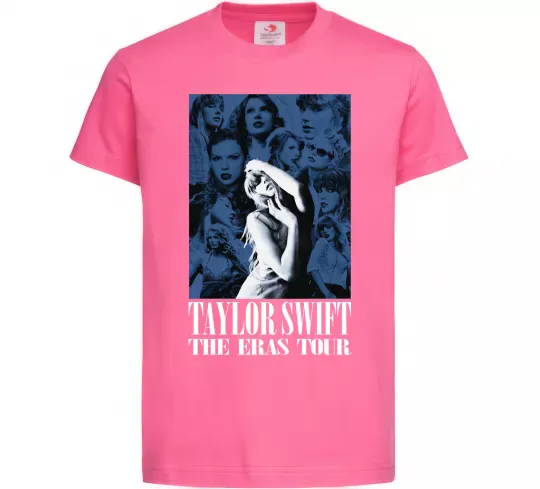 Детская футболка The eras tour blue Ярко-розовый фото