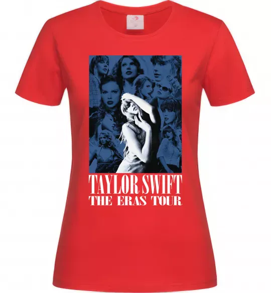 Жіноча футболка The eras tour blue Червоний фото