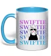 Чашка с цветной ручкой Swiftie Голубой фото