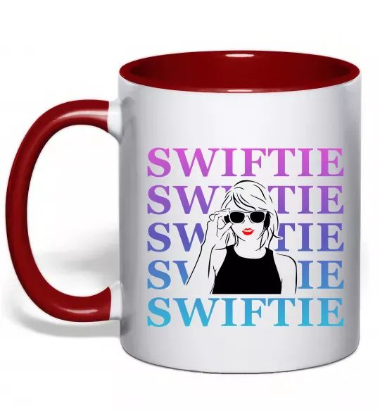 Чашка с цветной ручкой Swiftie Красный фото