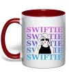 Чашка с цветной ручкой Swiftie Красный фото