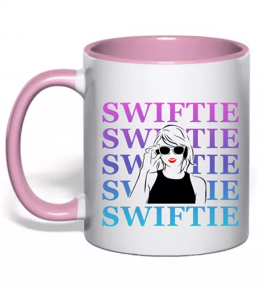 Чашка с цветной ручкой Swiftie Нежно розовый фото