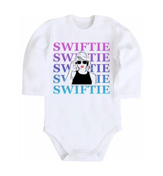 Дитячий бодік Swiftie Білий фото