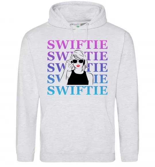 Мужская толстовка (худи) Swiftie Серый меланж фото