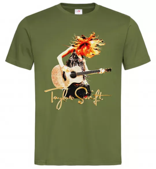 Чоловіча футболка Taylor Swift Star Оливковий фото