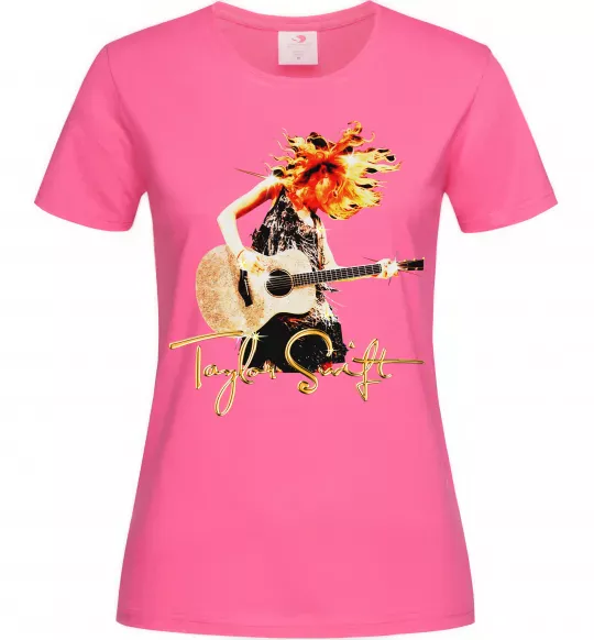 Женская футболка Taylor Swift Star Ярко-розовый фото
