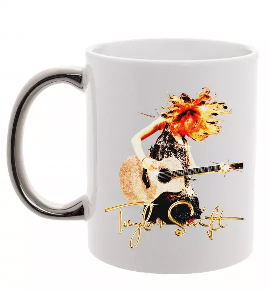 Чашка с цветной ручкой Taylor Swift Star Серебро фото