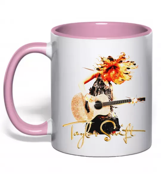 Чашка с цветной ручкой Taylor Swift Star Нежно розовый фото