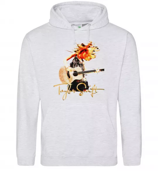 Чоловіча толстовка (худі) Taylor Swift Star Сірий меланж фото