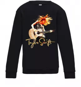 Детский Свитшот Taylor Swift Star Черный фото