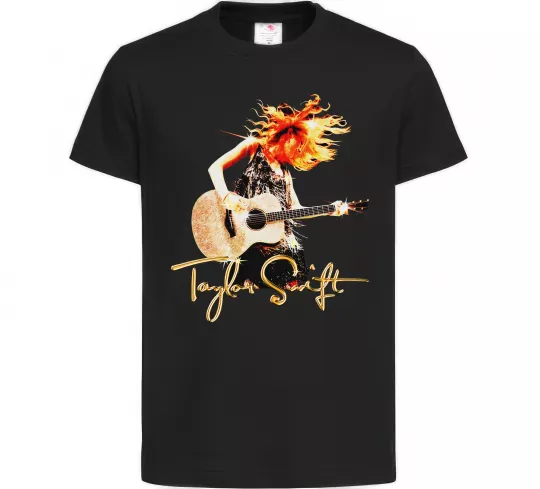 Дитяча футболка Taylor Swift Star Чорний фото