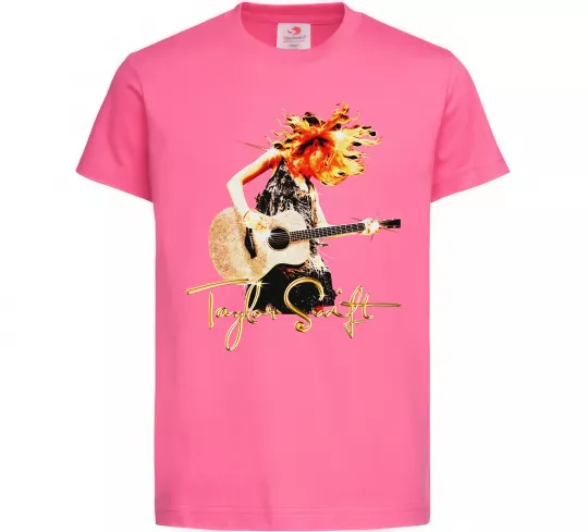 Дитяча футболка Taylor Swift Star Яскраво-рожевий фото