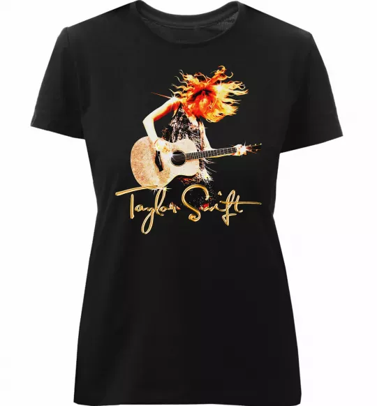 Жіноча преміум футболка Taylor Swift Star Чорний фото