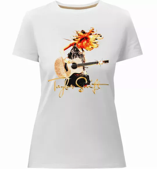 Жіноча преміум футболка Taylor Swift Star Білий фото