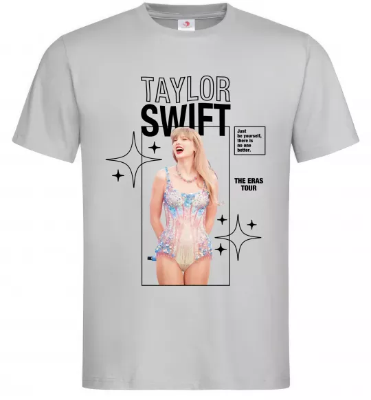 Мужская футболка Just be yourself Taylor Swift Серый фото