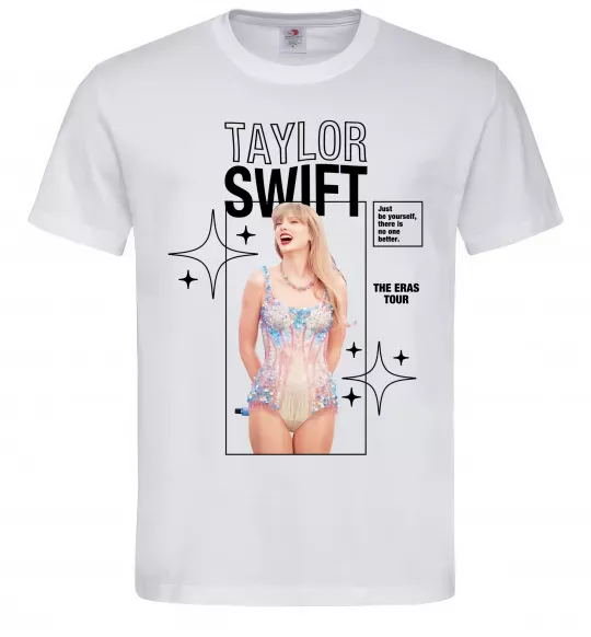Мужская футболка Just be yourself Taylor Swift Белый фото