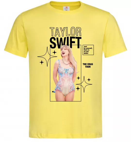 Мужская футболка Just be yourself Taylor Swift Лимонный фото