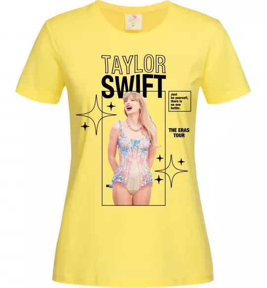 Жіноча футболка Just be yourself Taylor Swift Лимонний фото