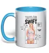 Чашка с цветной ручкой Just be yourself Taylor Swift Голубой фото
