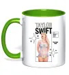 Чашка с цветной ручкой Just be yourself Taylor Swift Зеленый фото