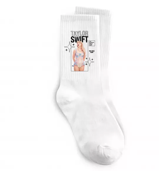 Шкарпетки Just be yourself Taylor Swift Білий фото