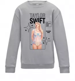 Детский Свитшот Just be yourself Taylor Swift Серый меланж фото