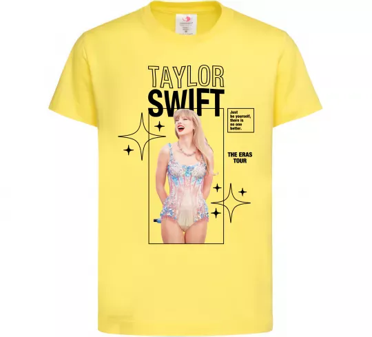 Детская футболка Just be yourself Taylor Swift Лимонный фото