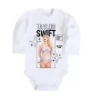 Детский боди Just be yourself Taylor Swift Белый фото