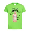 Детская футболка Just be yourself Taylor Swift Лаймовый фото