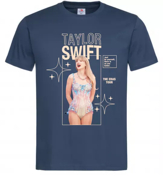 Мужская футболка Just be yourself Taylor Swift Темно-синий фото