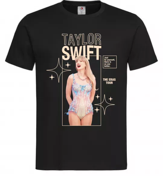 Мужская футболка Just be yourself Taylor Swift Черный фото