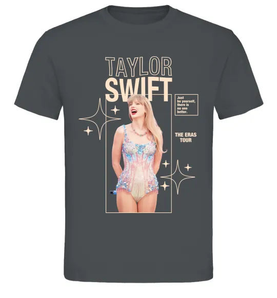 Мужская футболка Just be yourself Taylor Swift Графит фото