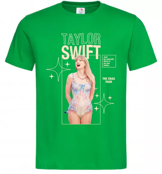 Мужская футболка Just be yourself Taylor Swift Зеленый фото