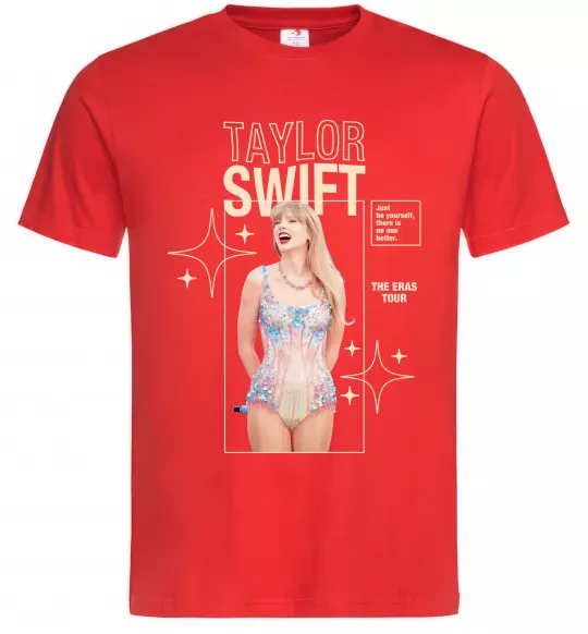 Мужская футболка Just be yourself Taylor Swift Красный фото