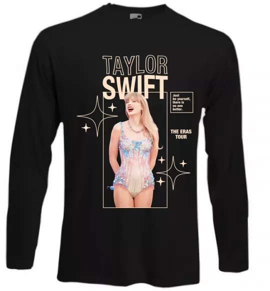 Лонгслів Just be yourself Taylor Swift Чорний фото