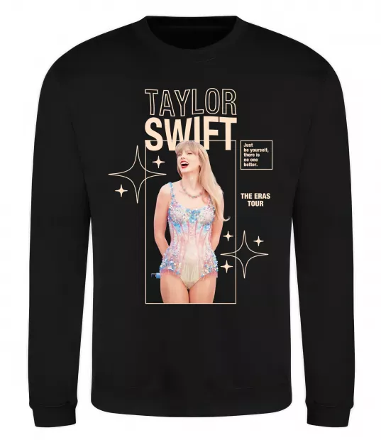 Світшот Just be yourself Taylor Swift Чорний фото