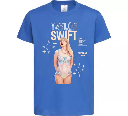 Детская футболка Just be yourself Taylor Swift Ярко-синий фото