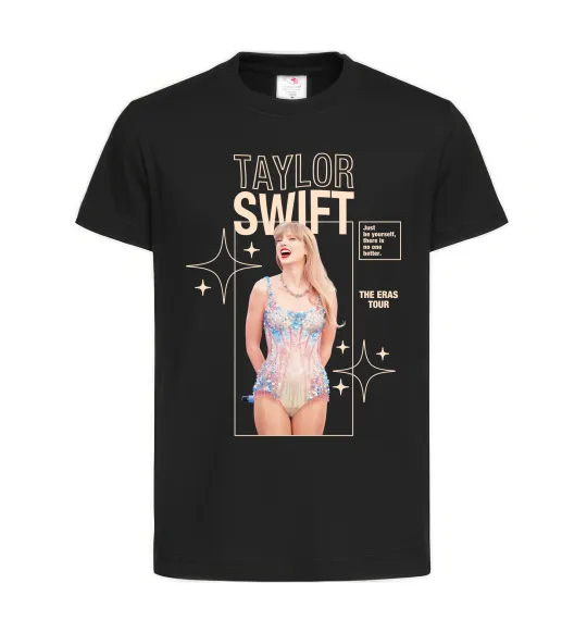 Детская футболка Just be yourself Taylor Swift Черный фото