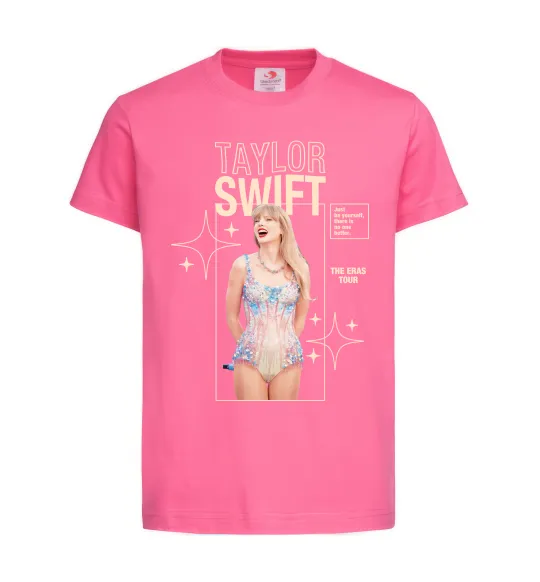 Детская футболка Just be yourself Taylor Swift Ярко-розовый фото
