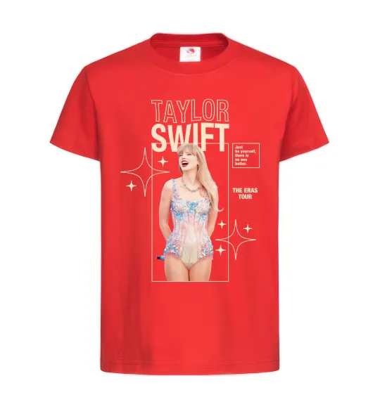 Детская футболка Just be yourself Taylor Swift Красный фото