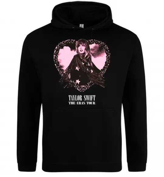 Мужская толстовка (худи) Taylor Swift heart Черный фото