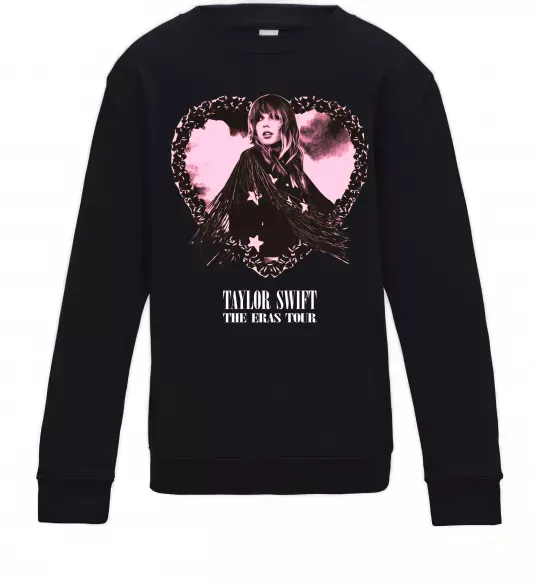 Детский Свитшот Taylor Swift heart Черный фото