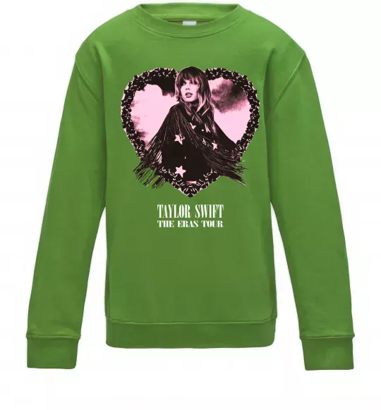 Детский Свитшот Taylor Swift heart Лаймовый фото