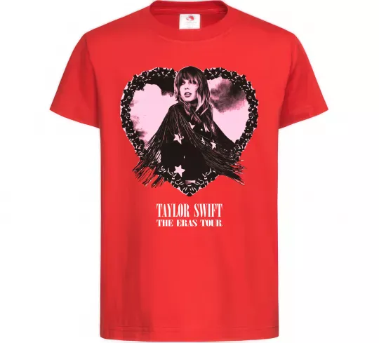 Детская футболка Taylor Swift heart Красный фото