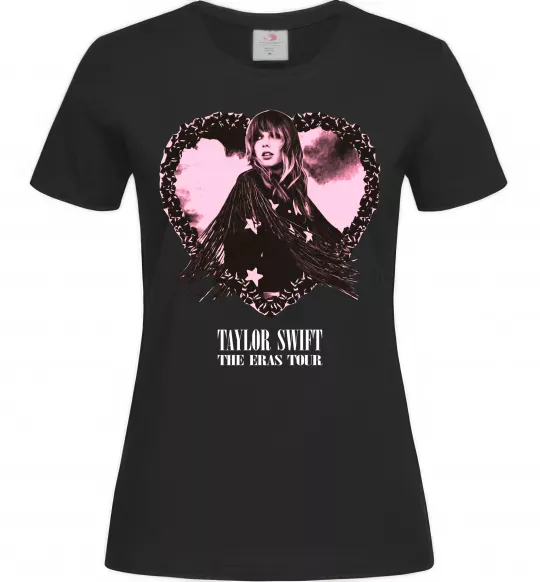 Жіноча футболка Taylor Swift heart Чорний фото