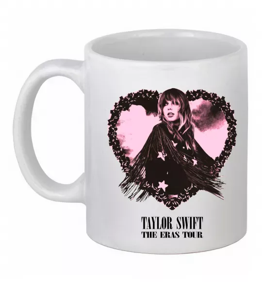 Чашка керамическая Taylor Swift heart Белый фото