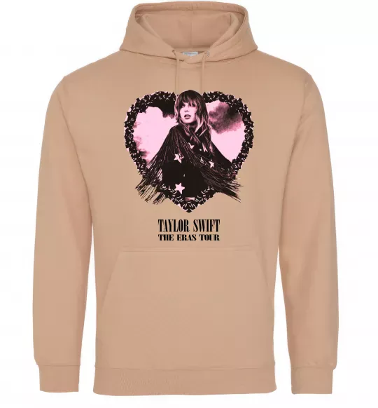 Мужская толстовка (худи) Taylor Swift heart Песочный фото