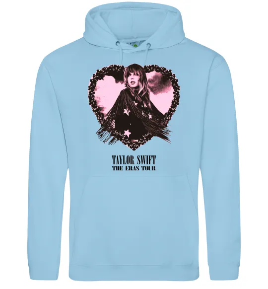 Жіноча толстовка (худі) Taylor Swift heart Блакитний фото