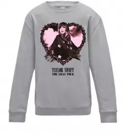 Детский Свитшот Taylor Swift heart Серый меланж фото